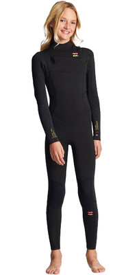 2023 Billabong Junior Synergy 4/3mm GBS Chest Zip Westsuit ABGW100109 - Wild Black